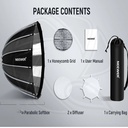 NEEWER NS70P 70cm Deep Parabolic Nylon Alloy Quick Release  softbox with Grid 9778 (10103972) (Bowens Mount Speed Ring)