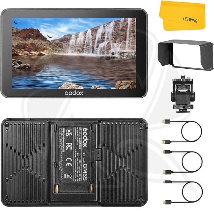 GODOX GM6S 5.5" (14cm) 4K HDMI Touchscreen Ultrabright On-Camera Monitor