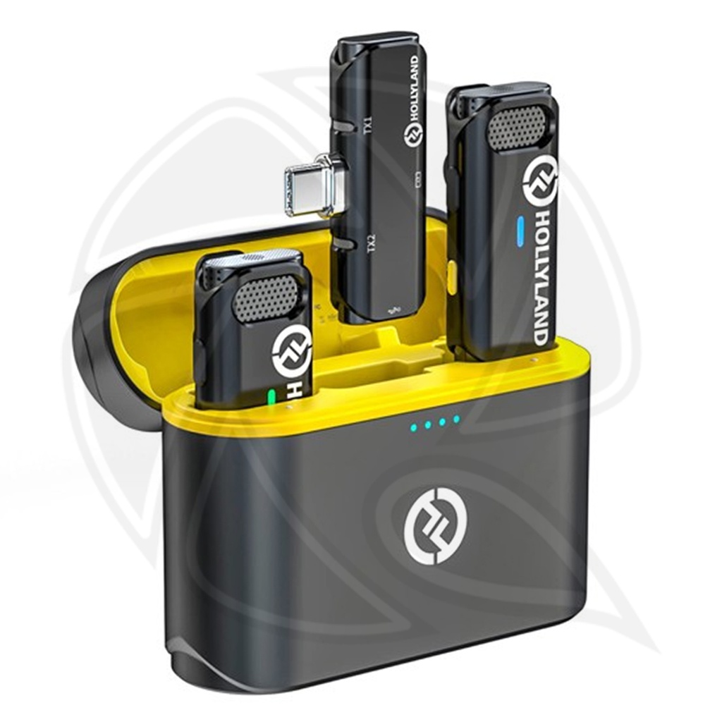 HOLLYLAND LARK C1 DUO 2-Person Wireless Microphone System for Android USB-TypeC (Neck mic. Wireless)