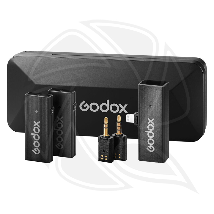Godox MoveLink Mini LT kit2 2-Person Wireless Microphone System for Cameras &amp;Lightning Mobile  2.4 GHz,  (Neck mic. Wireless)