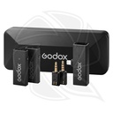 Godox MoveLink Mini LT kit2 2-Person Wireless Microphone System for Cameras &amp;Lightning Mobile  2.4 GHz,  (Neck mic. Wireless)