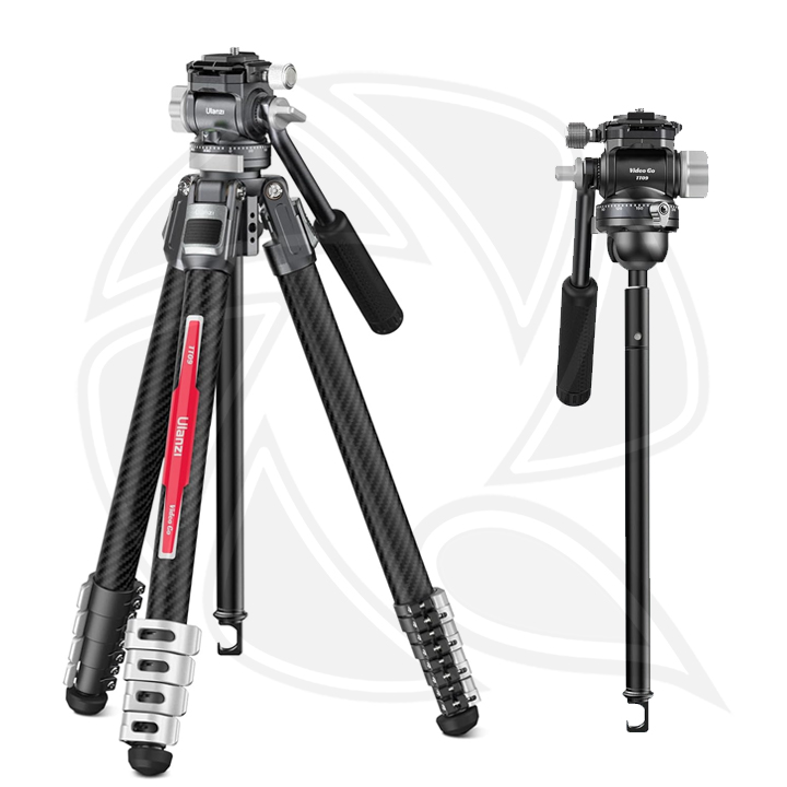 ULANZI TT09 VideoGo Carbon Fiber Travel Video Tripod 142cm / T033GBB1