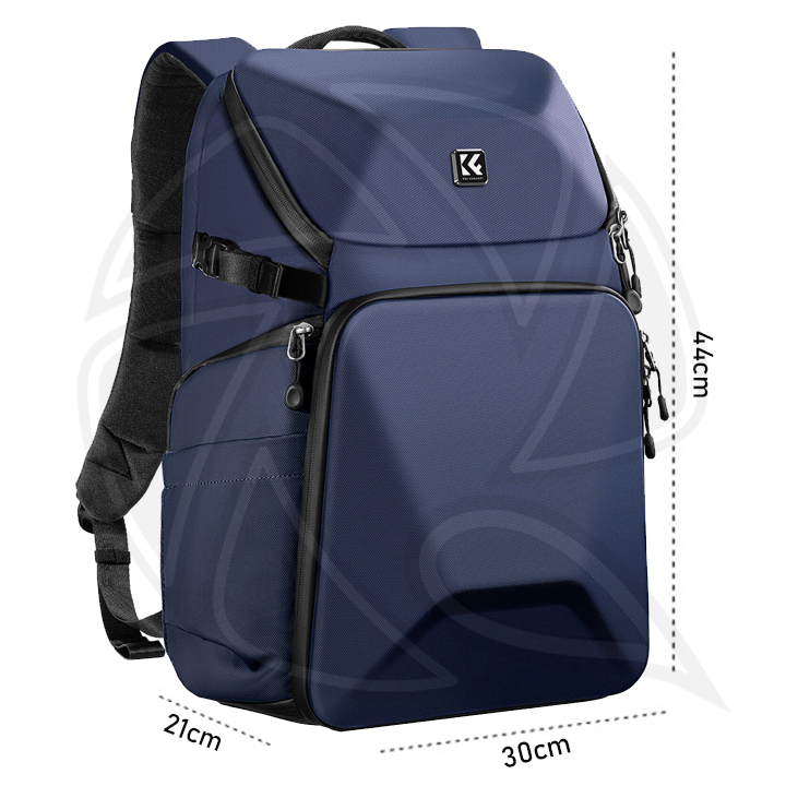 KF13.144V2 Concept Camera Backpack 20L Large Waterproof Camera Bag with Front HardShell / 15.6" Laptop / Tripod Compartment for Photographers, Blue