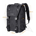 KF13.087AV6 Multifunctional DSLR Camera Travel Backpack 45x30x20cm( All Black )