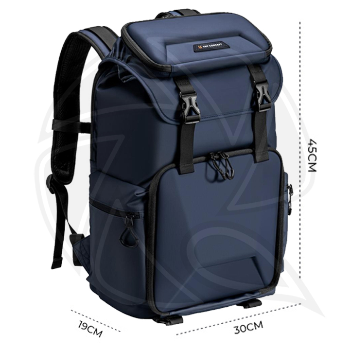 KF13.098V3 Camera Backpack Bag 25L  with 15.6" Laptop Compartment for DSLR/SLR Mirrorless Camera Blue