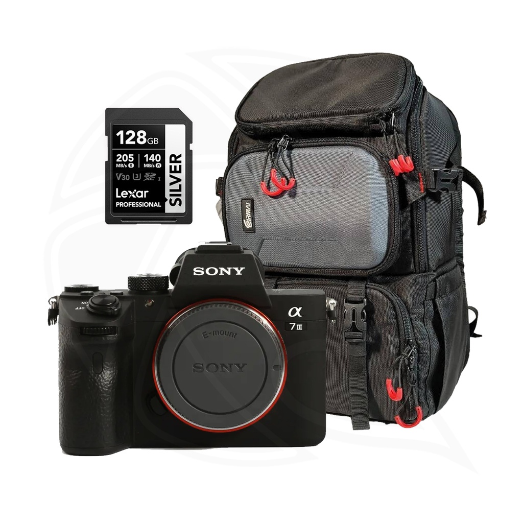 SONY Alpha a7III Mirrorless Digital Camera (Body Only) with Memory Card &amp; BackBag