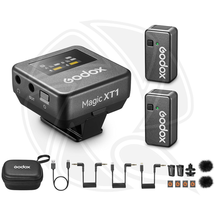 GODOX Magic XT1- 2-Person Wireless Microphone System for Type-c &amp; iPhone (ALL-PORPOSE KIT) (2.4 GHz) (Neck Mic.)