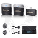 BOYA BY-M1V4 2-Person Wireless Microphone System forType-C Mobile Devices (2.4 GHz)(Neck mic. Wireless)