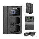 NEEWER NP-FZ100 SONY 2 REPLACEMENT BATTERY 7.2v 2280mAh with Type C CHARGER SET(10103232) 9956