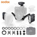QPS-GODOX MF12-DK1 Dental 2 Macro Flash Kit for Sony Cameras with Bracket