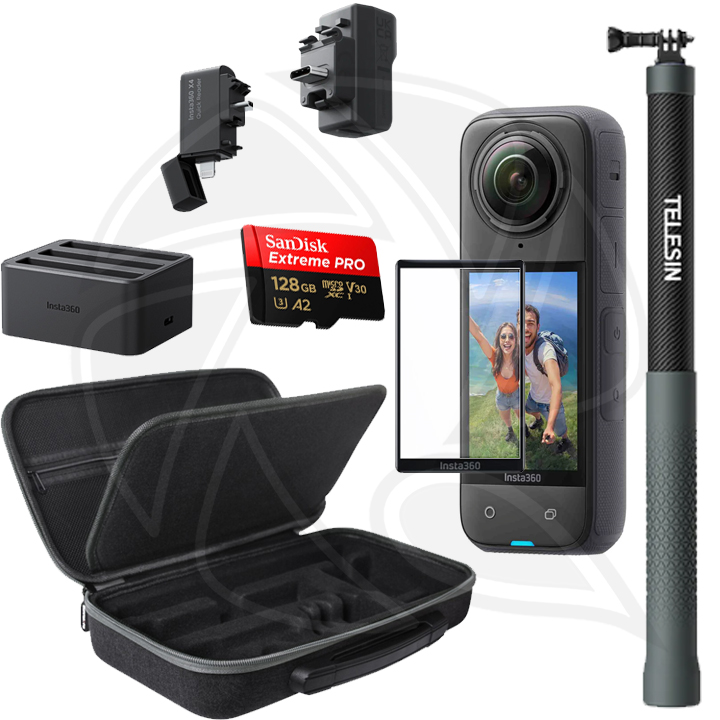 QPS- Insta360 X4 /8K Pocket Action Cam with Important accessories
