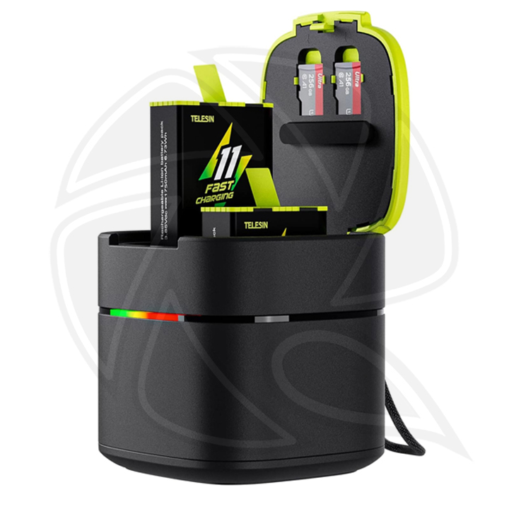 TELESIN Fast charging box with two pcs lithium battery for GoPro Hero 12/11/10/9/GP-FCK-B11
