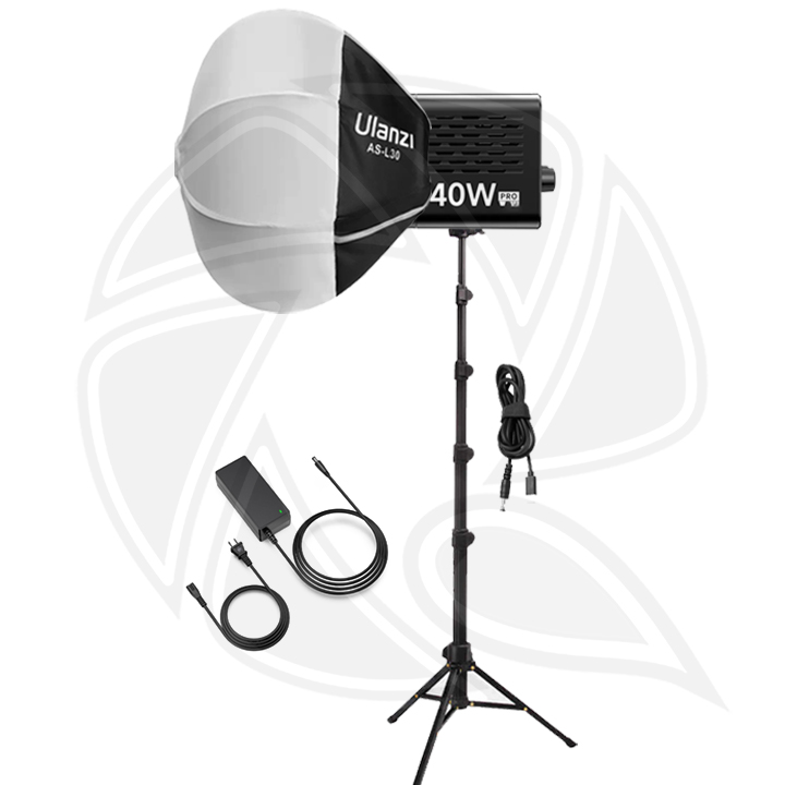 QPS-L023 40W Pro Rechargeable Bi-Color COB Light  with Lantern Softbox