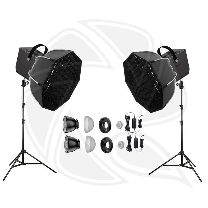 QPS- BI-COLOR COB Video Light 60W with Quick Release Softbox 60cm 2Kit