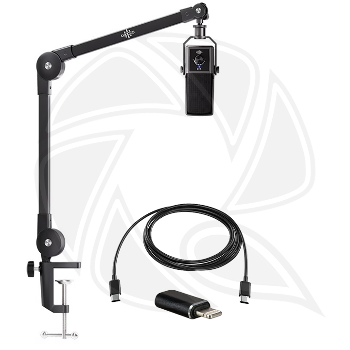 QPS-LUUCCO STREAMPRO-S1 Studio Microphone Type c&amp; iPhon with Desktop Arm