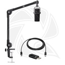 QPS-LUUCCO STREAMPRO-S1 Studio Microphone Type c&amp; iPhon with Desktop Arm