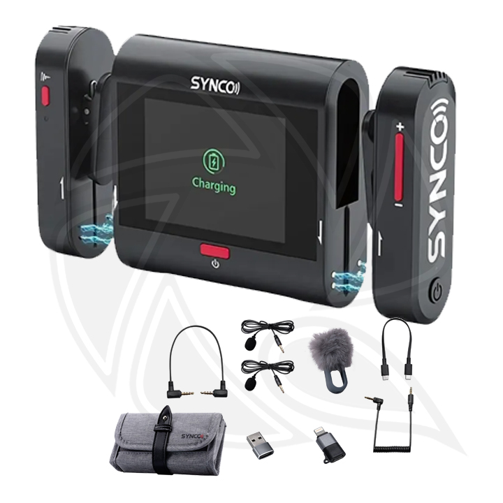 SYNCO G3 PRO Wireless Collar Microphone, Three-Level Noise Cancellation 2persons (neck mic wireless)