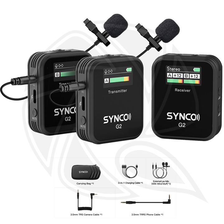 SYNCO G2A2 Quality Dual Wireless Microphone Dual Transmitter