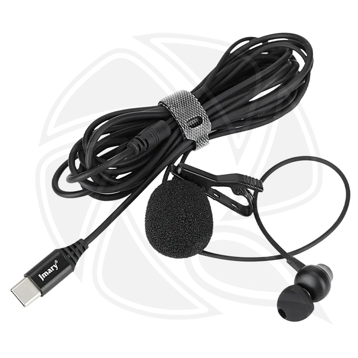 JMARY MC-R6 Professional Type-c lavalier microphone with earphone
