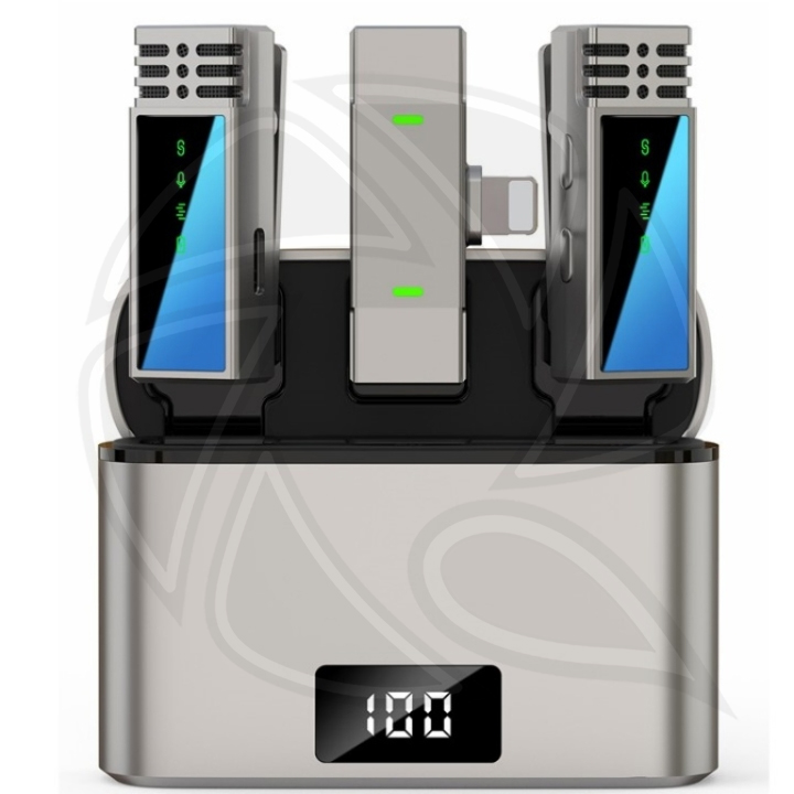 JMARY MW-15 Dual Lavalier Microphone for iPhone, Tablet, Laptop, Smartphone  (Neck mic. Wireless)