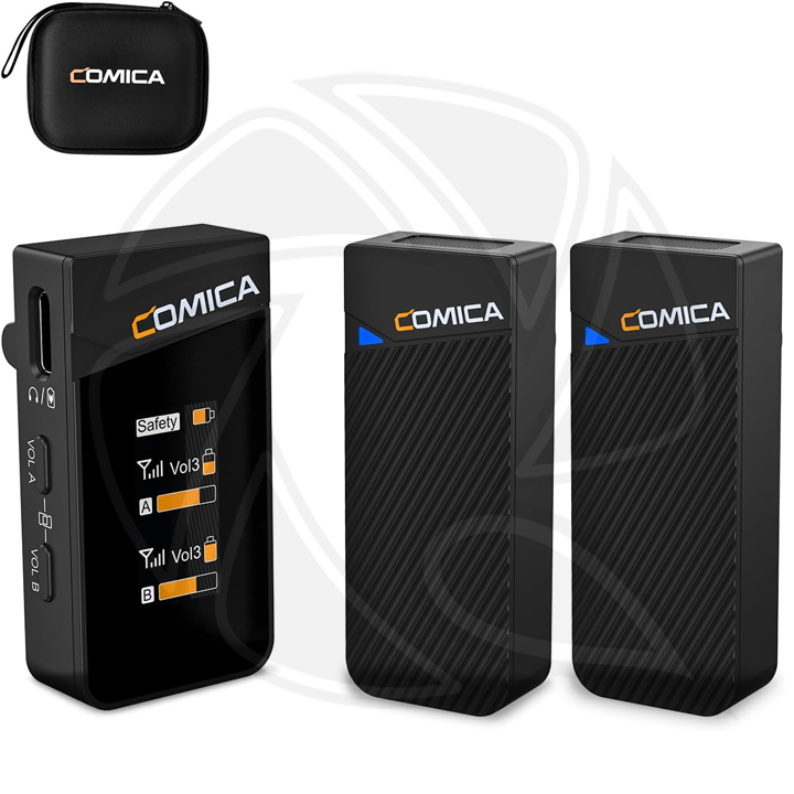 COMICA Vimo C2 2.4G Dual channel Wireless Microphone 2person for Camera &amp;smartphone