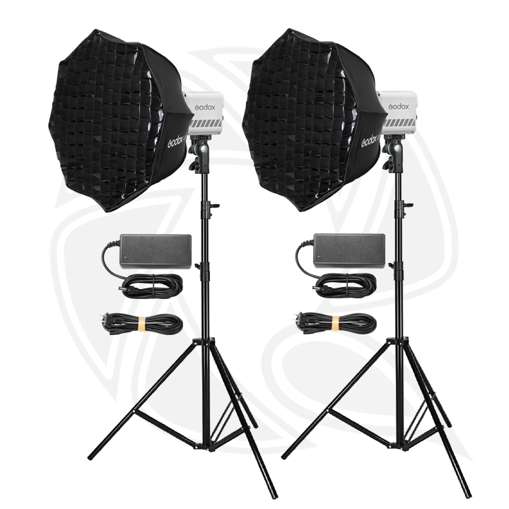 QPS- Godox ML60IIBi Bi-Color LED Monolight with Softbox 60cm 2Kit