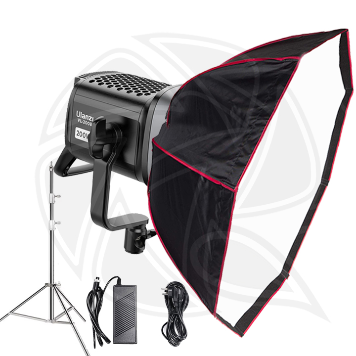 QPS- ULANZI VL200Bi 200W V-Mount Video Light with SOFTBOX 90cm