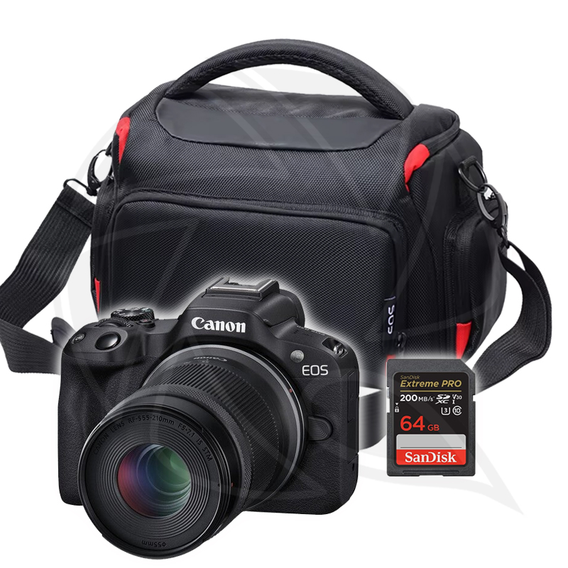 CANON EOS R50 Mirrorless RF 18-45 IS STM KIT Camera&amp; Memory Card &amp;  Shoulder Bag