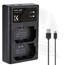 KF28.0010 NP-FZ100 Dual Slot Battery Charger Type-C for Sony Alpha