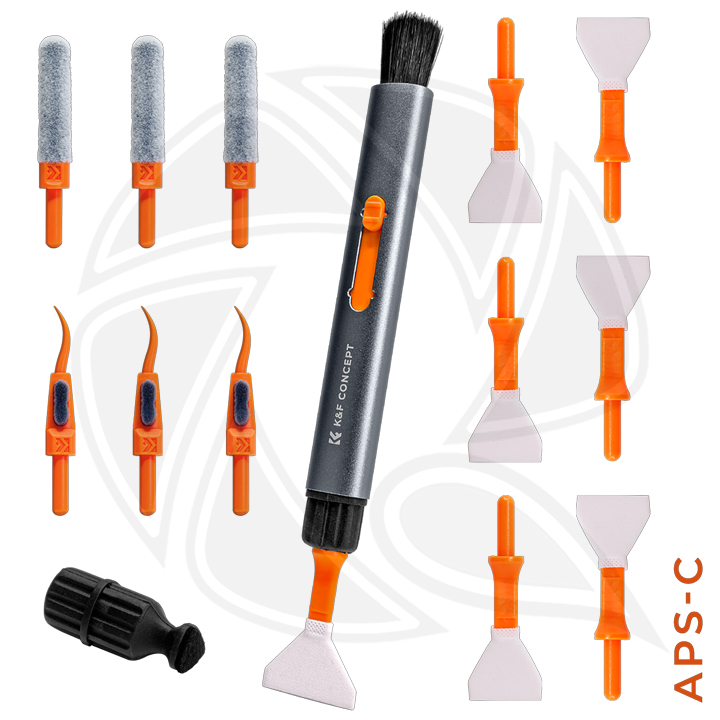 SKU.1975 Replaceable Cleaning Pen Set (Cleaning pen + 6 x APS-C Cleaning Stick + 3 x Flocked Sponge + 3 x Rejector)