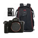 SONY Alpha a7III Mirrorless Digital Camera (Body Only) with Memory Card &amp; Black BackPack