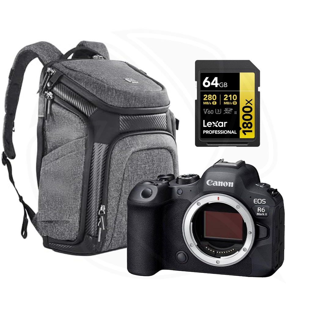 CANON EOS R6 II Mirrorless Camera Body Only&amp; Memory Card &amp;Bag