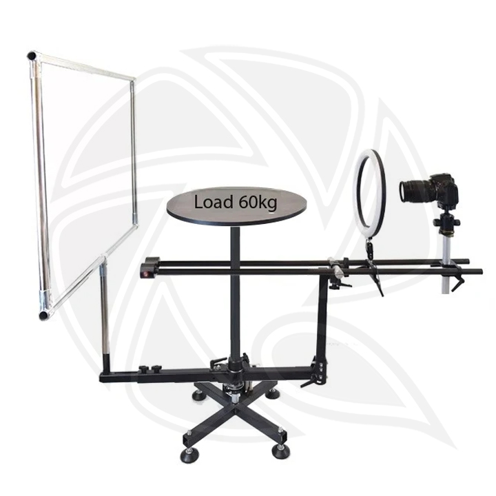 360 Photography Turntable/40cm Horizontal and Vertical Shooting Turntable with Slider