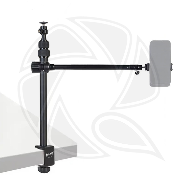 QPS-JMARY MT49 Light Stand Tabletop Clamp Desk Mount 93.5cm with Arm Extension 60cm (MT21 )