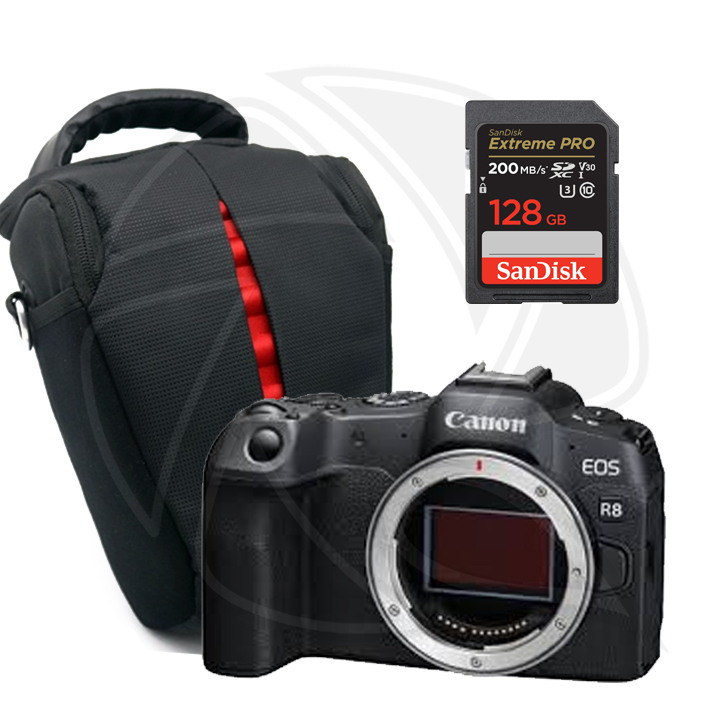 CANON EOS R8 Mirrorless Camera Body Only with Memory Card &amp;  Conical Bag 