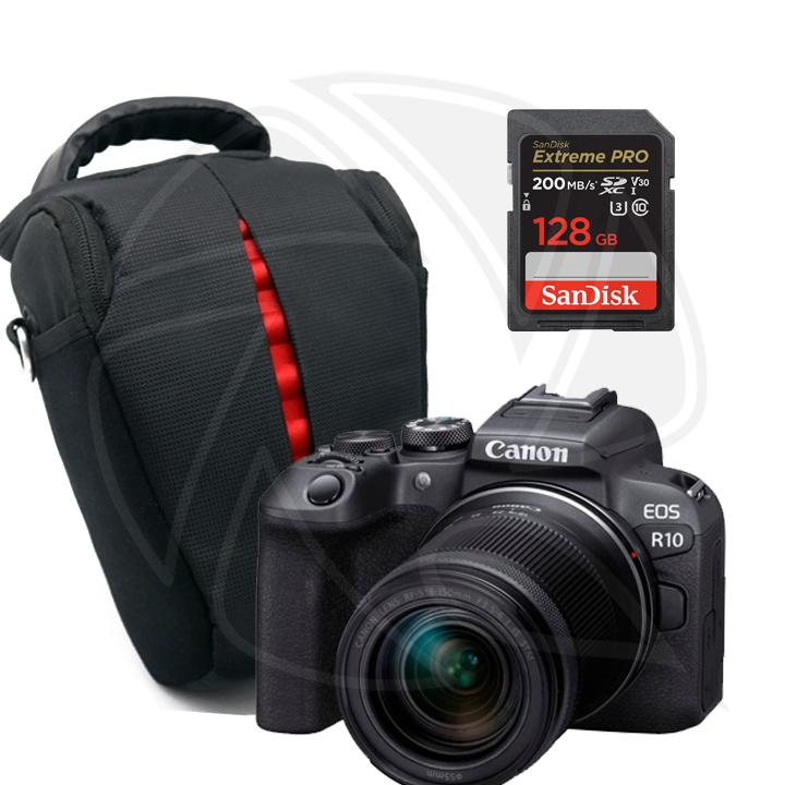 CANON EOS R10 Mirrorless Camera &amp; RF-S 18-150mm F3.5-6.3 IS STM Memory Card &amp;  Conical Bag