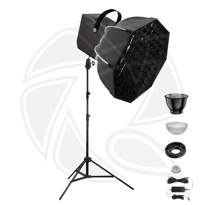 QPS- BI-COLOR COB Video Light 60W with  Softbox 60cm