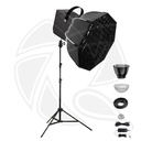 QPS- BI-COLOR COB Video Light 60W with  Softbox 60cm