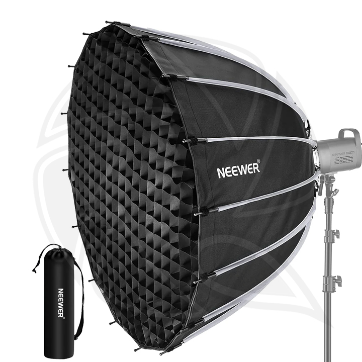 NEEWER NS120P 120cm Deep Parabolic Nylon Alloy Quick Release  softbox with Grid 9778 (10103973) (Bowens Mount Speed Ring)