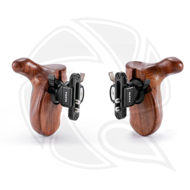 Tilta Advanced Side Wooden Handles (Pair, NATO Rail,) Black TA-AWH8-P-B