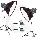 QPS- APUTUER amaran COB 100x S Bi-Color LED Video Light 100W with Softbox 90cm &amp;Light Stand 2Kit