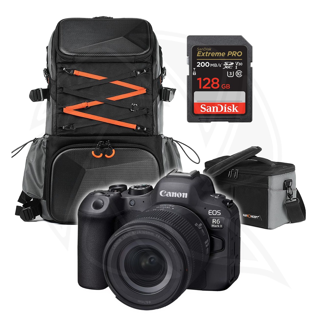 CANON EOS R6 II Mirrorless Camera RF 24-105 IS STM Kit&amp; Memory Card &amp; Backpack