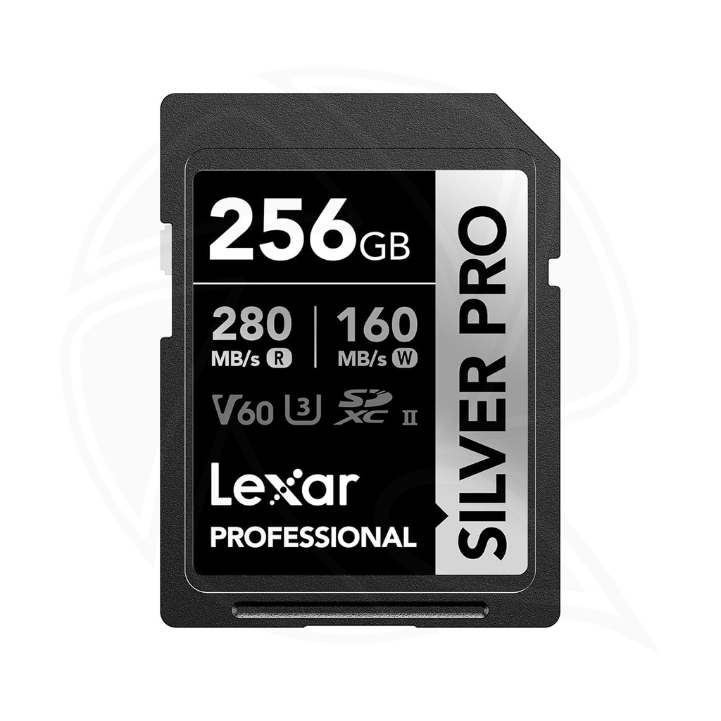 LEXAR 256GB Professional SILVER PRO SDXC UHS-I card up to 280MB/s Read 160MB/s Write C10 V30 U3 4k (LSDSIPR256G-BNNNG)