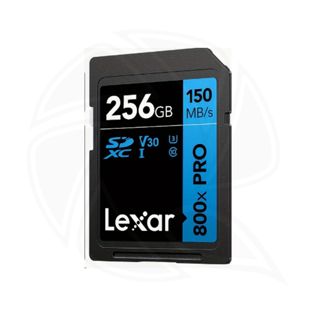 LEXAR  256GB Professional 800x PRO SDXC™ UHS I cards,  up to 150MB/s read 45MB/s write C10 V30 U3 (LSD0800P256G-BNNNG)