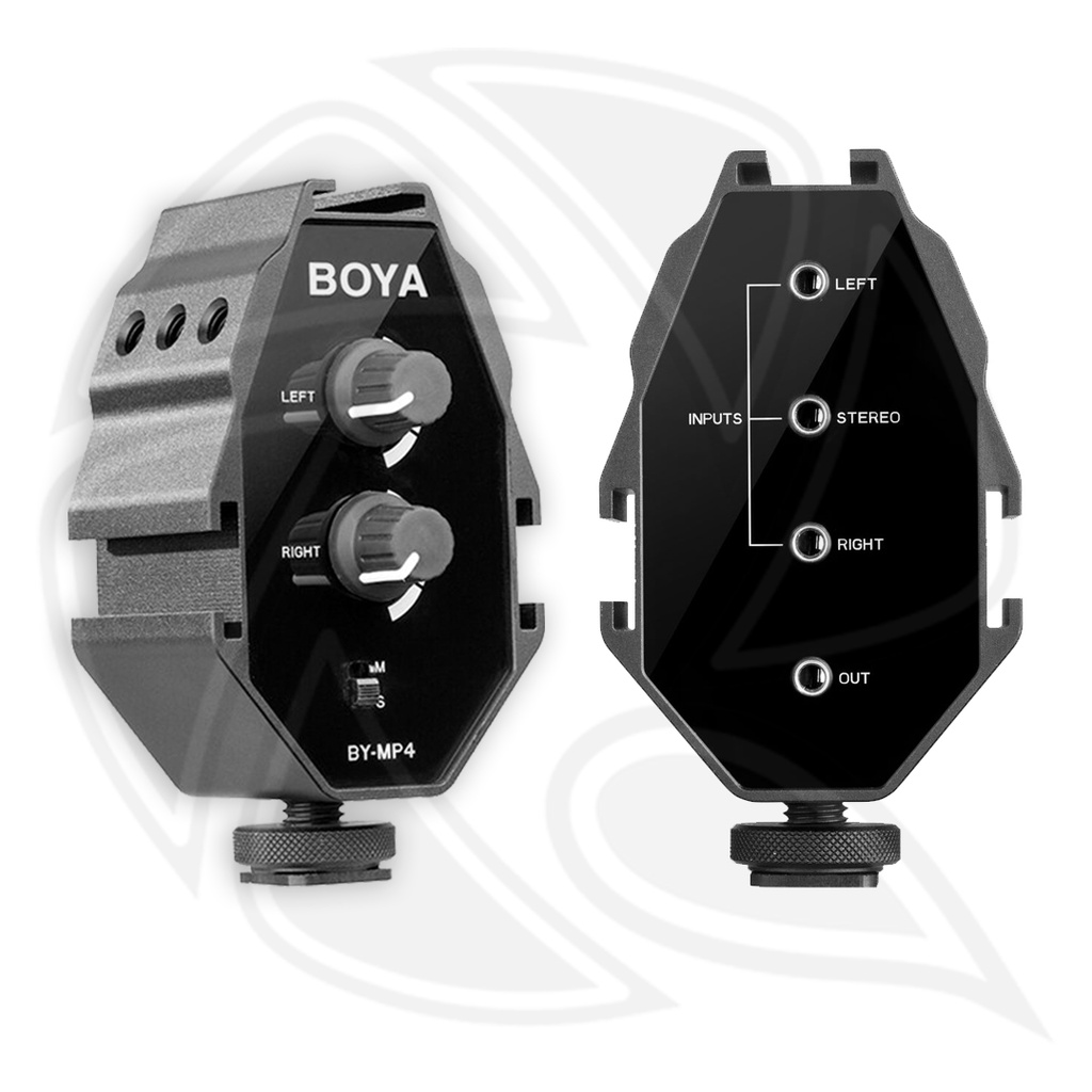 BOYA BY-MP4 2-Channel Audio Adapter for Smartphone, DSLR &amp; Camcorder