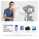 FIFINE C1 LAVALIER MICROPHONE WITH EXTENSION CABLE &amp; Y-SPLITTER FOR SMARTPHONE, CAMERA AND PC