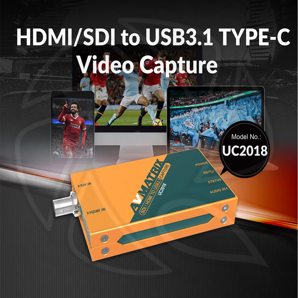 AVMATRIX UC2018 HDMI/SDI to USB3.1 TYPE-C Uncompressed Video Capture