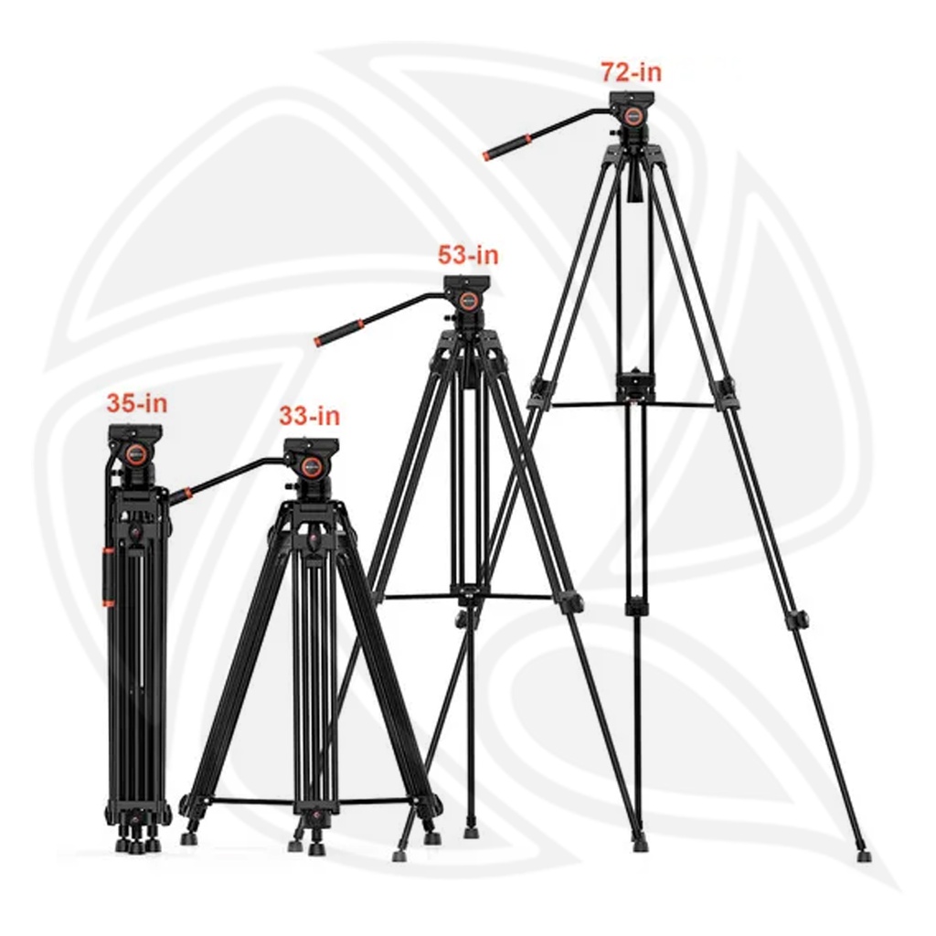 TRIOPO DV965 + HY550 Professional Aluminum Heavy Duty  Tripod