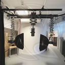 QIHE A3303 Ceiling Track Professional Pantograph Photography Photo Studio 3 light