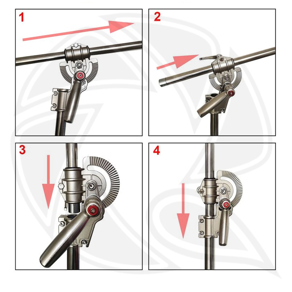 QIHE L6-2400 Heavy Duty Stainless Steel Light Stand,Dual Use Stainless Stand with Boom Arm